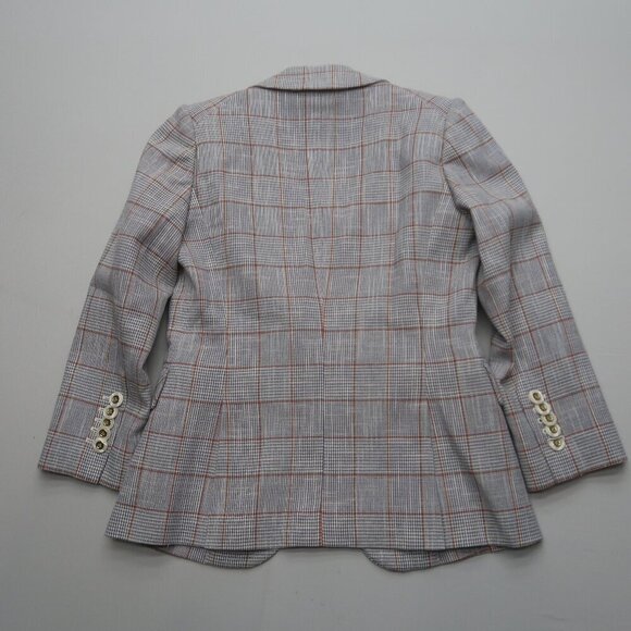 Veronica Beard Schoolboy Dickey Blazer Grey Plaid Size 2 - Picture 4 of 11